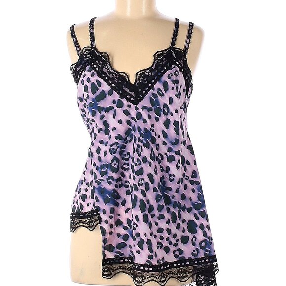 Purple Leopard Printed Sleeveless Top Sz. 6 Medium - Picture 1 of 2